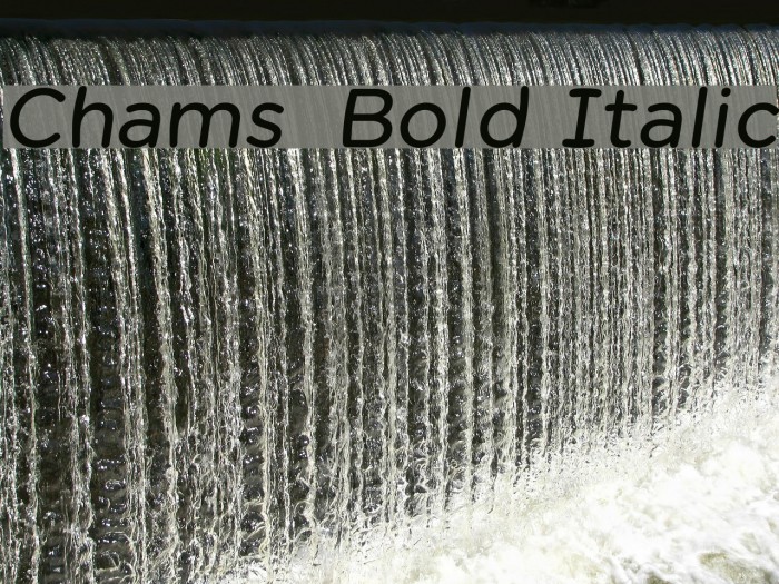 Chams Bold Italic Font examples