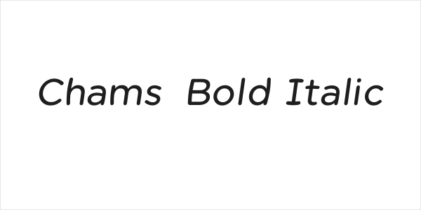 Chams  Bold Italic Logo