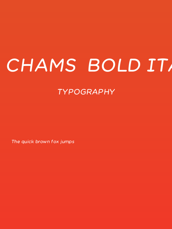 Chams  Bold Italic Poster