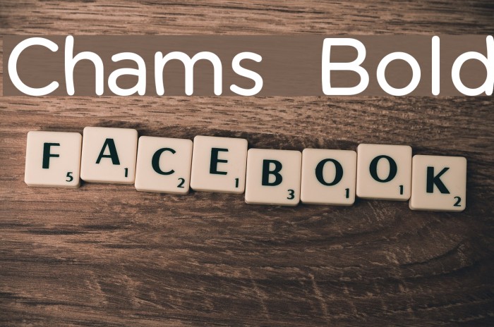 Chams Bold Font examples