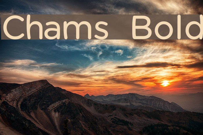 Chams Bold Font examples