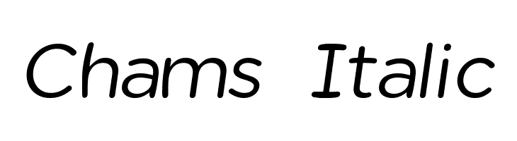 Chams Italic Font