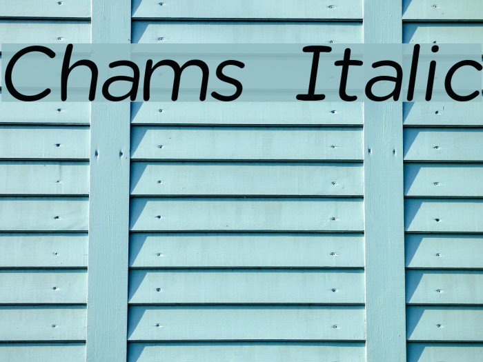 Chams Italic Font examples