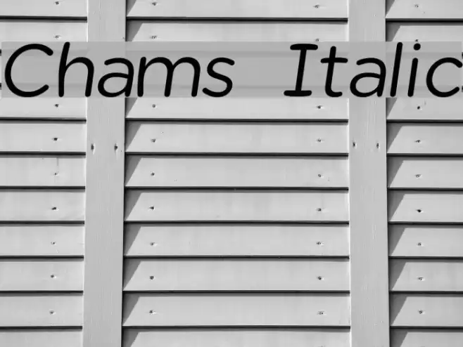 Chams  Italic خط examples