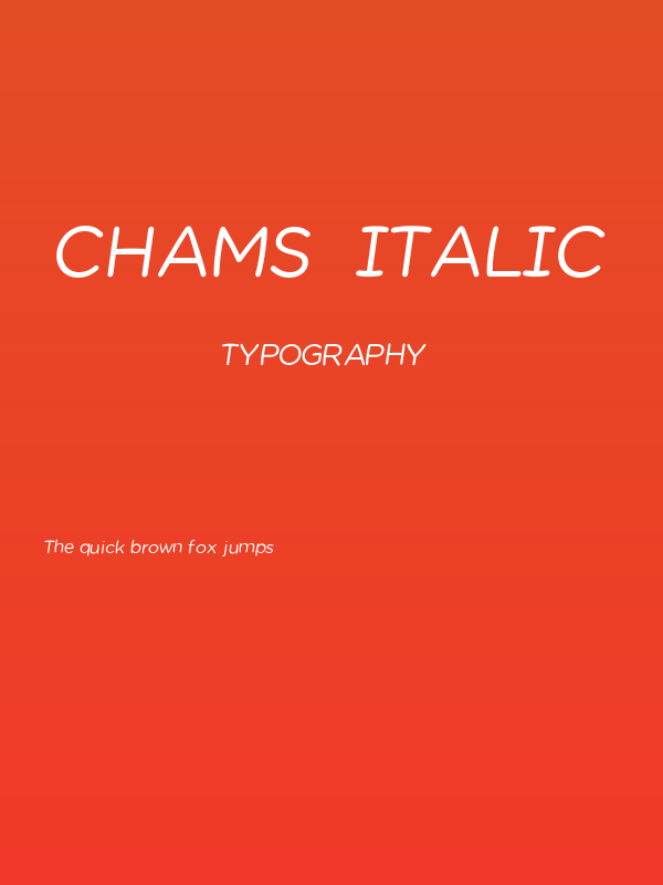 Chams  Italic Poster