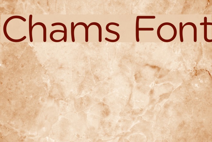 Chams Font examples