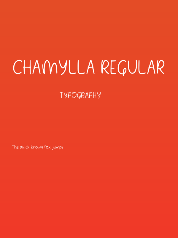 Chamylla Regular Poster