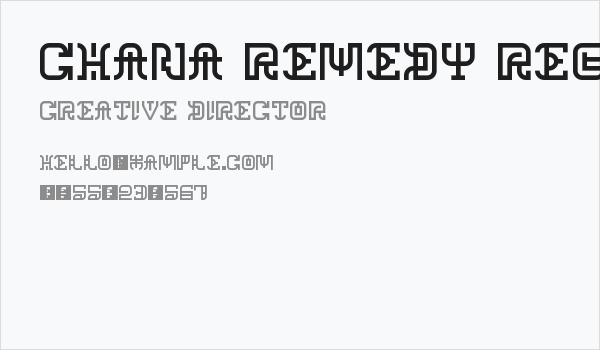 Chana Remedy Regular Business Card