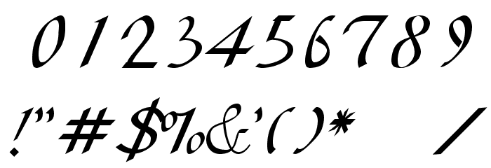 Chancellerie Moderne Demo Font OTHER CHARS