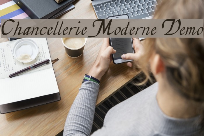 Chancellerie Moderne Demo Font examples