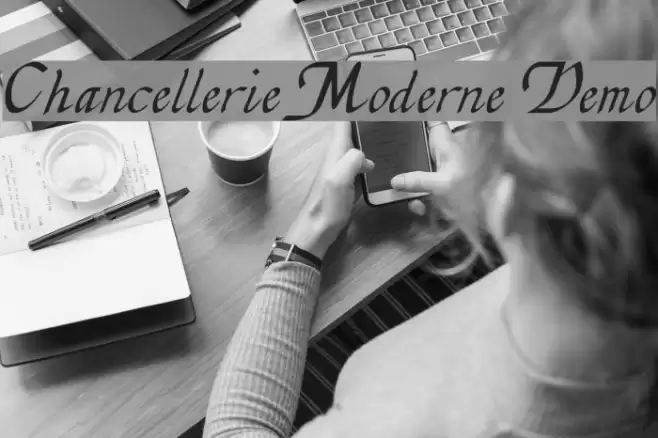 Chancellerie Moderne Demo Schriftart examples