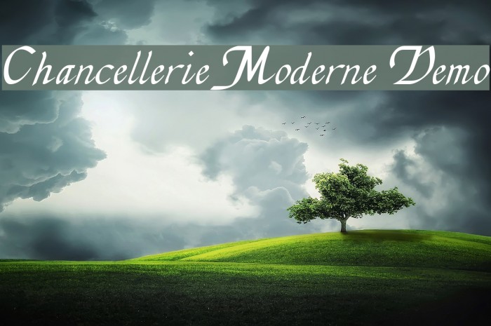 Chancellerie Moderne Demo Font examples
