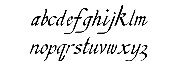 Chancellerie Moderne Demo Font LOWERCASE