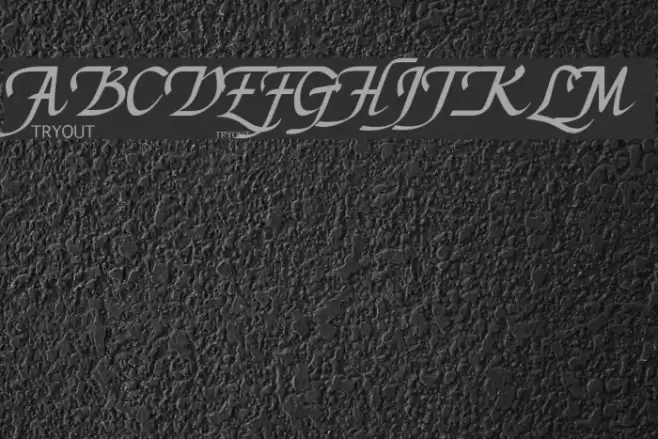 Chancellerie Moderne Tryout Font examples