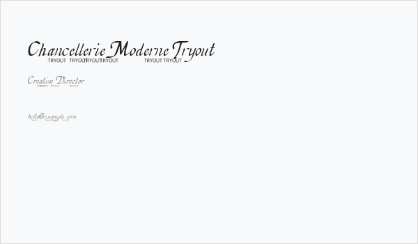 Chancellerie Moderne Tryout Business Card