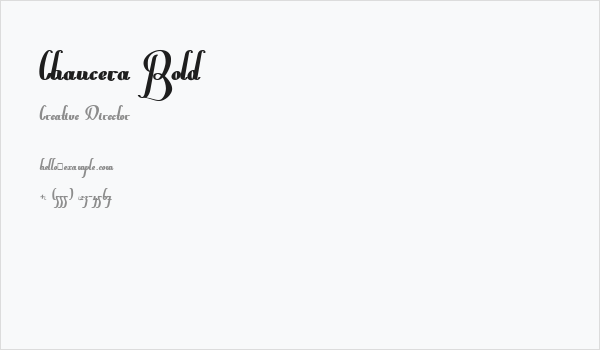 Chancera Bold Business Card