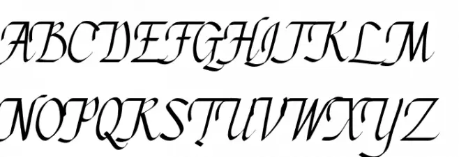 Chancery Cursive 字体 大写