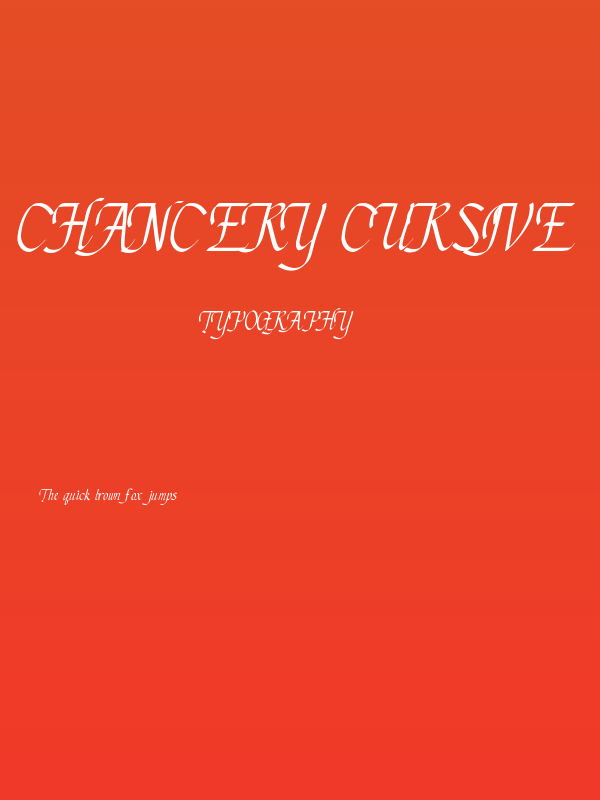 Chancery Cursive Poster