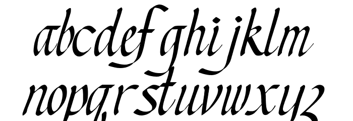 Chancery Cursive Font LOWERCASE