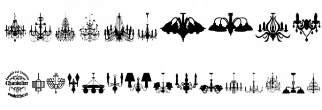 Chandelier Font OTHER CHARS