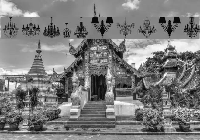 Chandelier Font examples