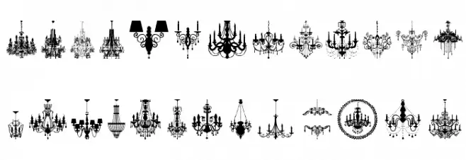 Chandelier Caratteri MINUSCOLO