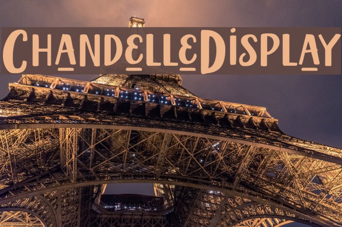 ChandelleDisplay Font examples