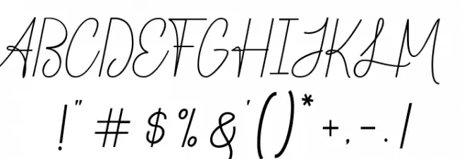 ChandelleSignaturesScript Font OTHER CHARS