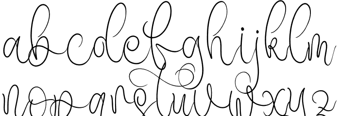 Chandler Beautiful Font LOWERCASE
