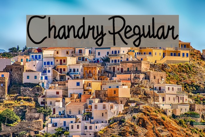 Chandry Regular Font examples