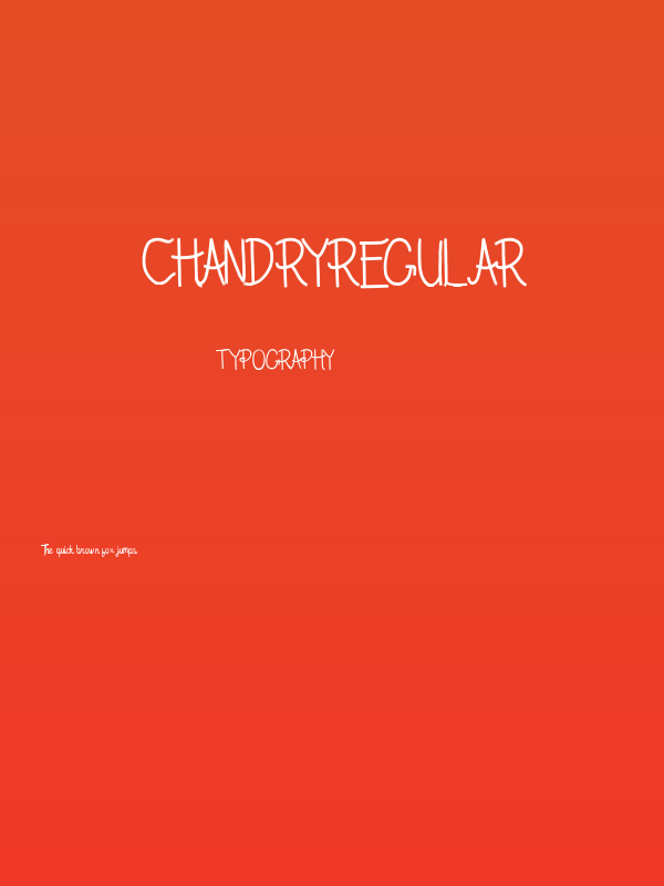 Chandry Regular Poster