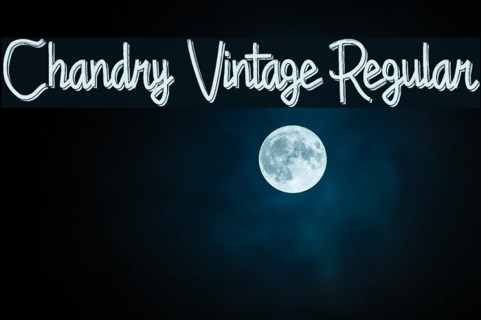 Chandry Vintage Regular Fonte examples