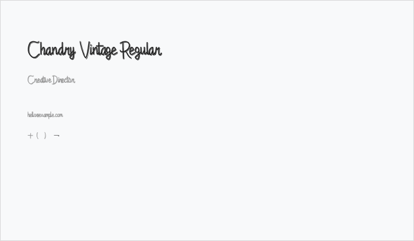 Chandry Vintage Regular Business Card