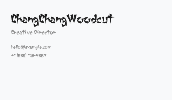 ChangChangWoodcut Business Card