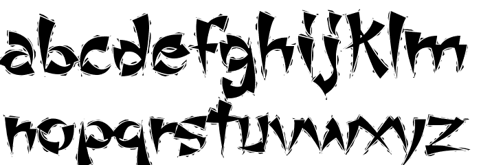 ChangChangWoodcut Font LOWERCASE