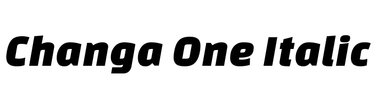 Changa One Italic Font