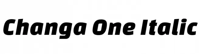 Changa One Italic  تنزيل الخطوط