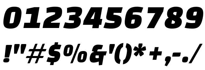 Changa One Italic Font OTHER CHARS
