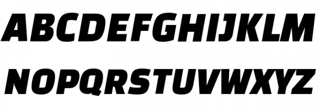 Changa One Italic Caratteri MAIUSCOLE