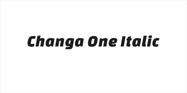 Changa One Italic Logo