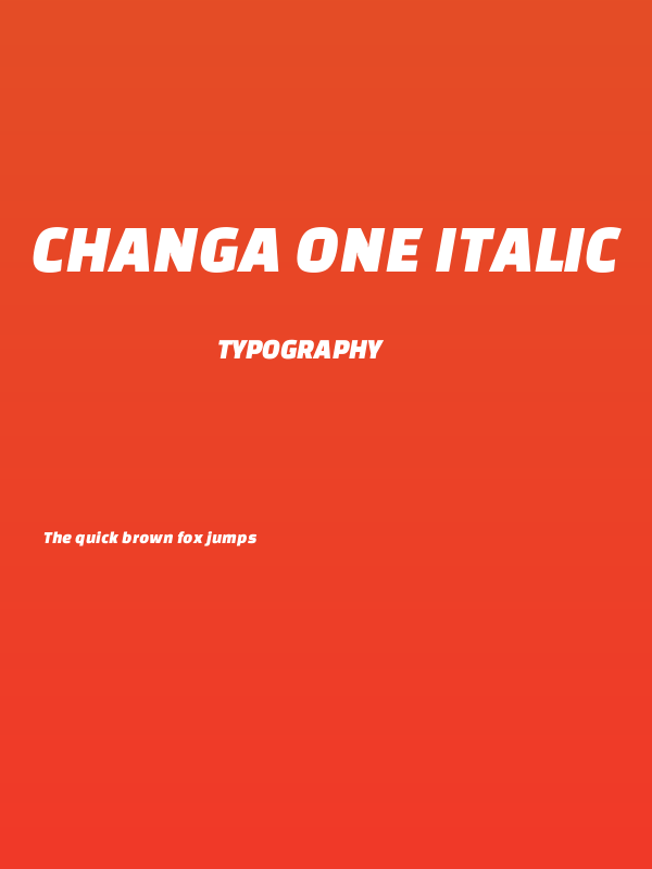 Changa One Italic Poster