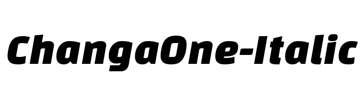 ChangaOne-Italic Font