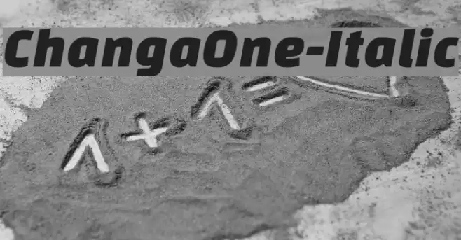 ChangaOne-Italic Schriftart examples