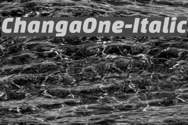 ChangaOne-Italic Schriftart examples