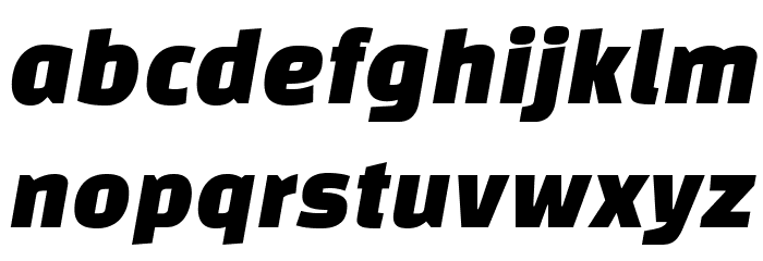 ChangaOne-Italic Schriftart Kleinbuchstaben