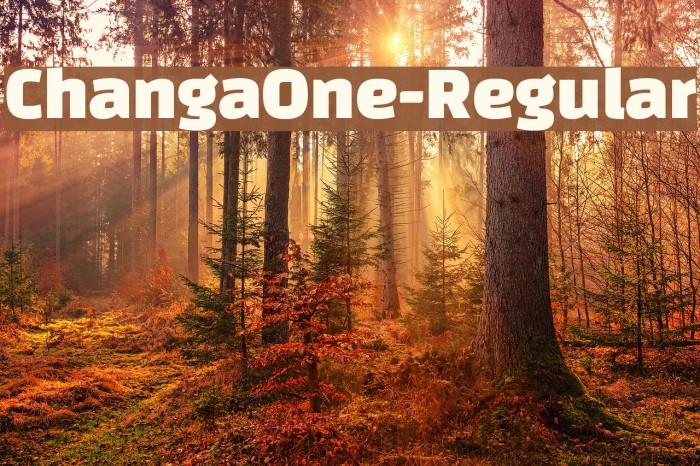 ChangaOne-Regular Font examples