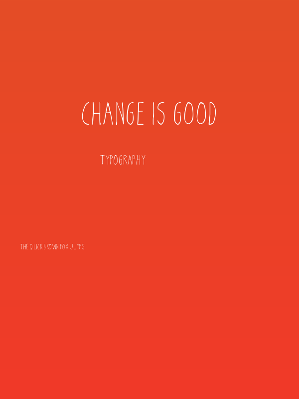 Change Is Good Poster