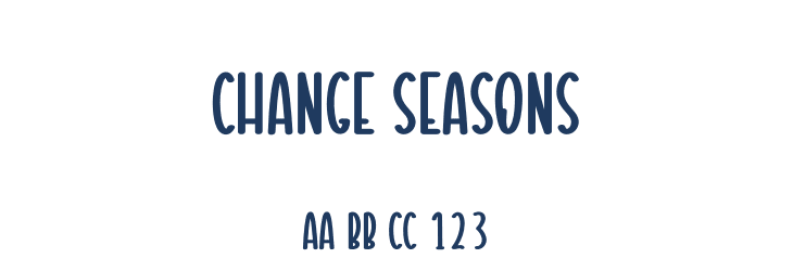 Change Seasons Font Preview
