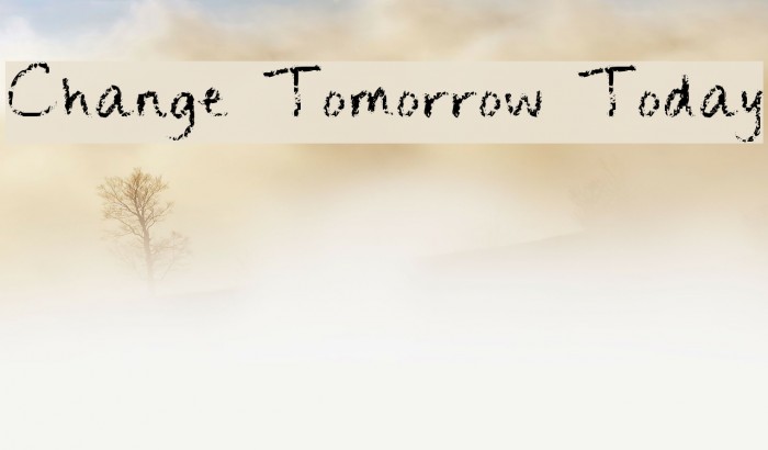 Change Tomorrow Today Font examples