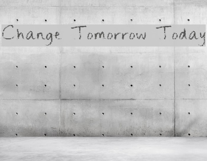 Change Tomorrow Today Font examples